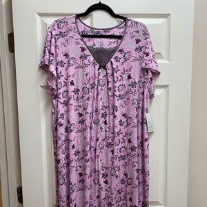 Croft & Barrow Plus Size Pink Floral Nightgown
